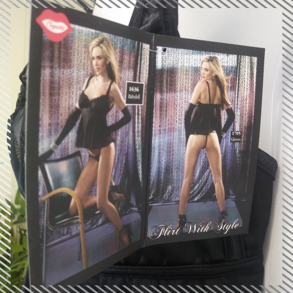 MEDIUM scoop neck babydoll and thong - Picture 4 of 8